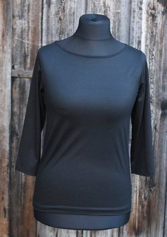 U-Boot Shirt Dreiviertelarm, aus Viskosejersey