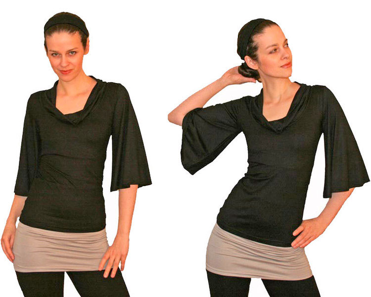 Sexy-C-Rolli Shirt mit Schmetterlingsärmeln