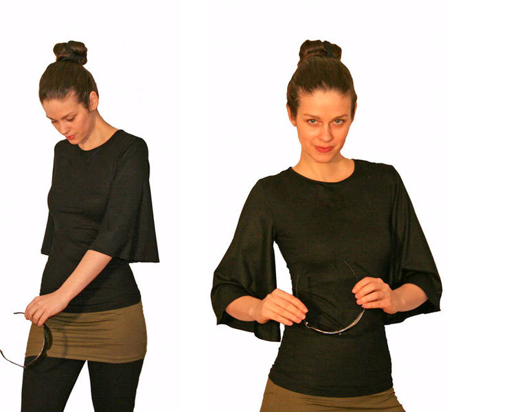 Small-C Shirt mit Schmetterlingsärmeln