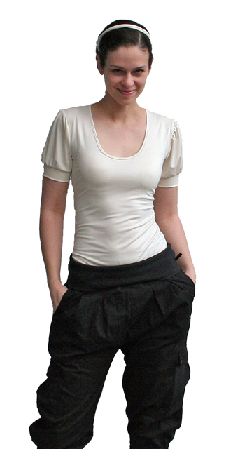 Deep-C Shirt mit kurzen Puffärmeln