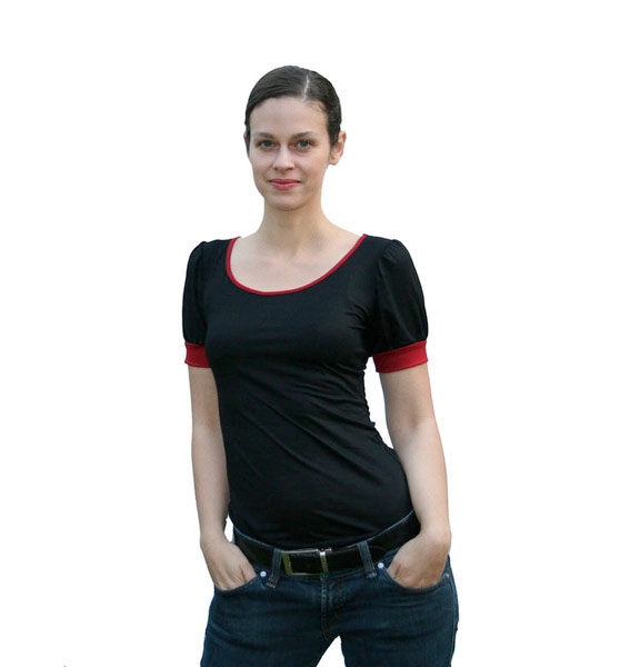 Medi-C Shirt mit kurzen Puffärmeln