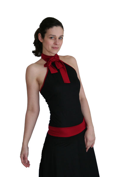 Neckholder Top Basic mit Schleife