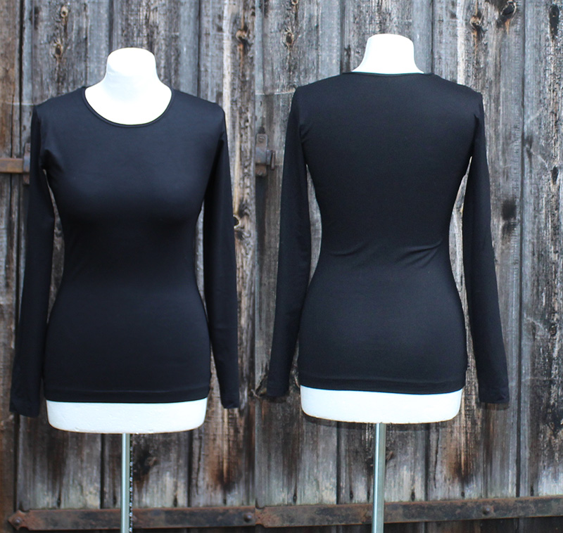 Small-C Shirt Langarm, aus Viskosejersey