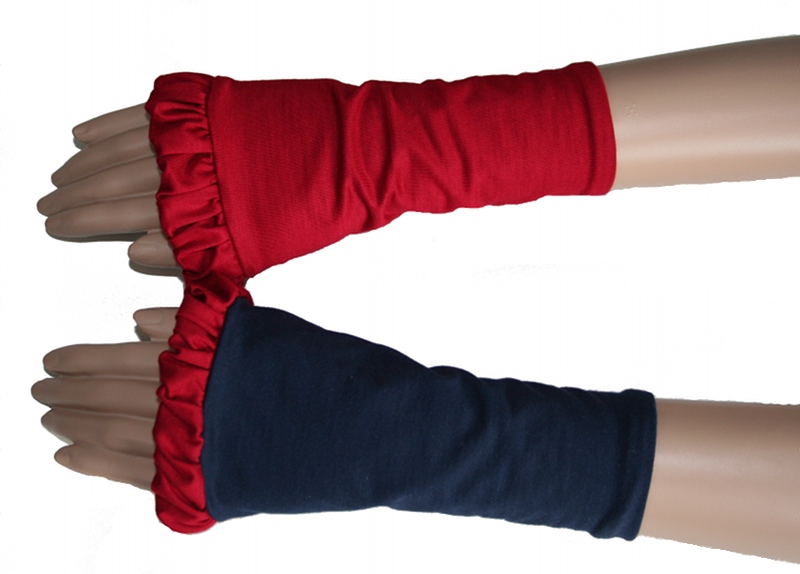 Mira Armstulpen mit Rüschen wendbar