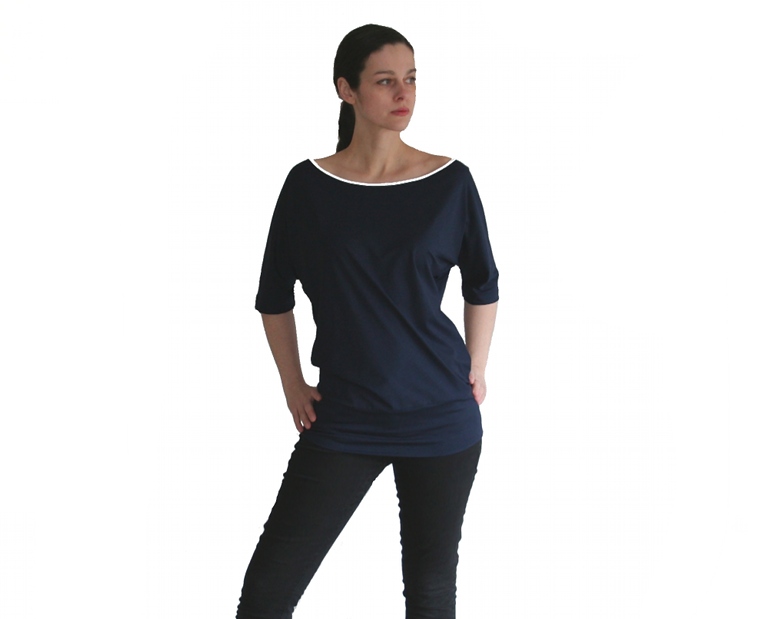 Fledermaus Shirt No.1 Kontrast mit Bund