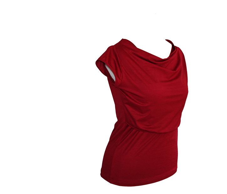 Wasserfall Still-Shirt mit kleinen Ärmelchen