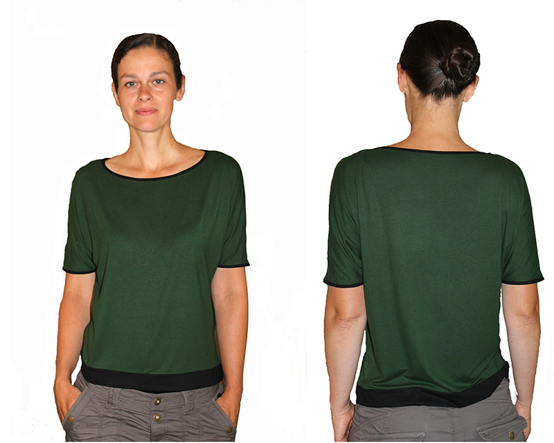 Fledermaus Shirt No.3 zum Wenden, Kurzarm