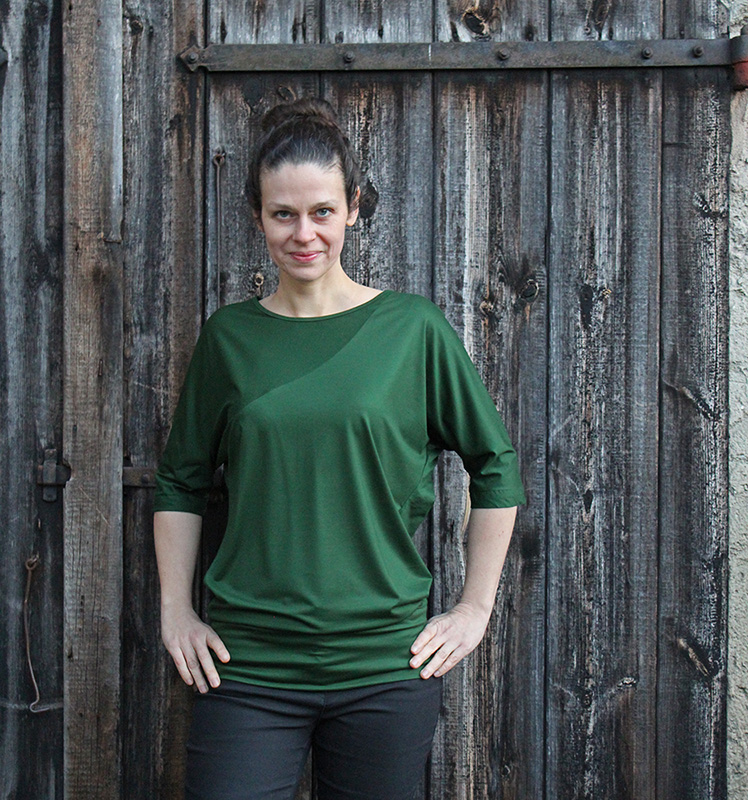 Fledermaus Shirt No.2 Kurzarm mit Bund