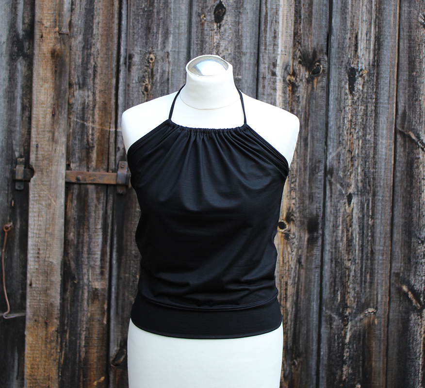 Neckholder Top No.1 mit Tunnelzug und Bündchen