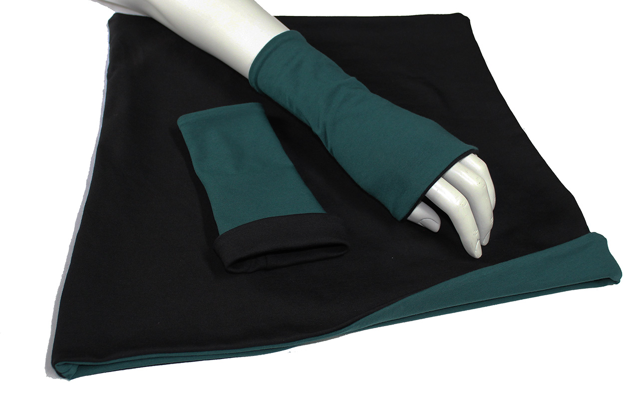 Set aus Mira Wendestulpen und Nierenwärmer zum Wenden, tailliert, aus BioBaumwolle