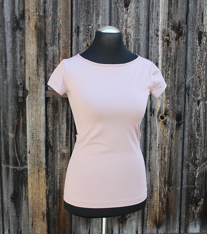 U-Boot Shirt mit kleinen Ärmelchen, aus Bio Baumwolle