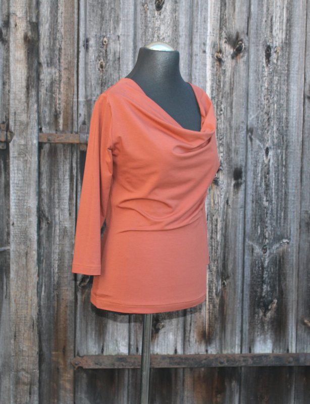 Wasserfall Shirt No.2 Dreiviertelarm, aus BioBaumwolljersey
